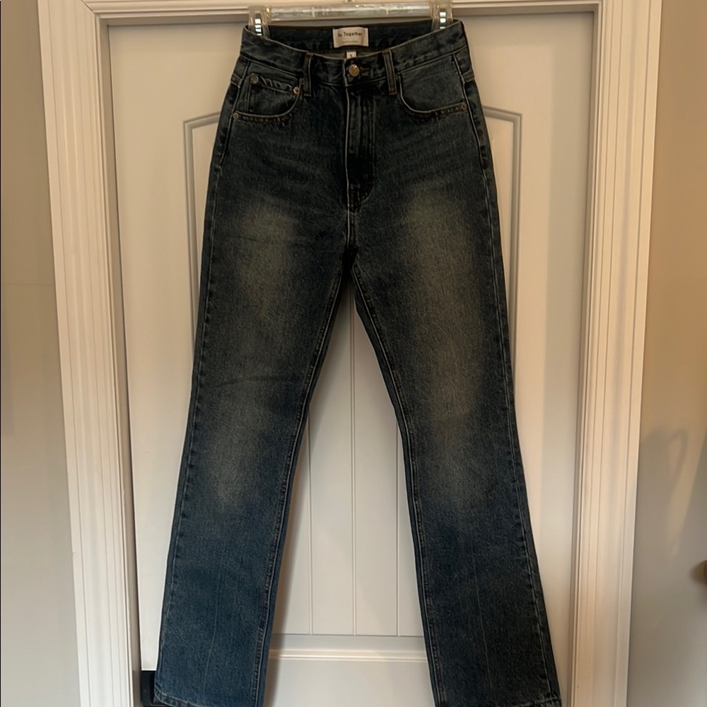 By Together Blue Straight Leg Jeans SIZE SMALL